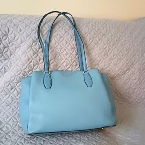 Kate Spade Monet blue pebbled leather shoulders bag
